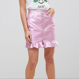 Brand New Metallic Pink Skirt w/ Tags